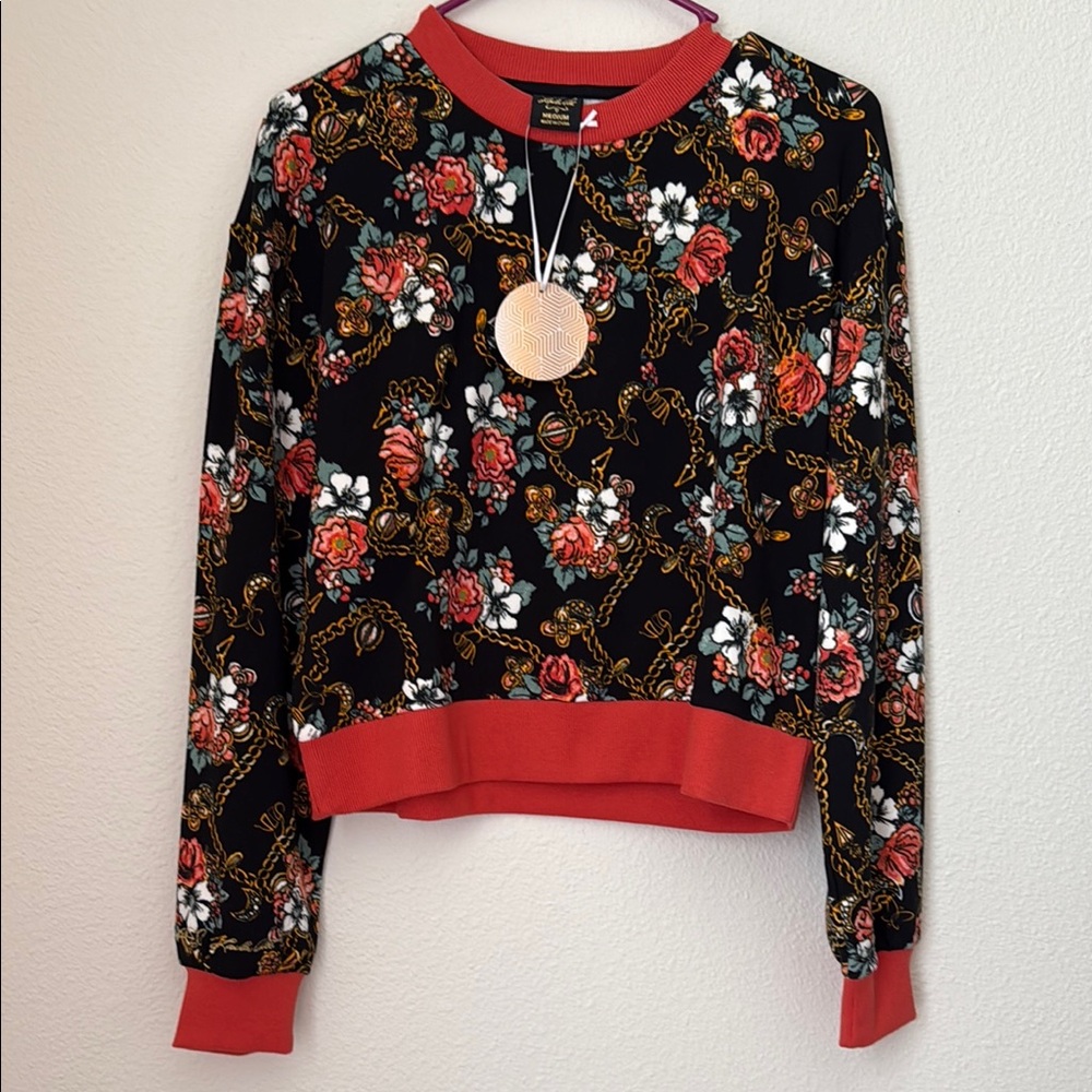 Laila Ali Floral Print Sweatshirt
